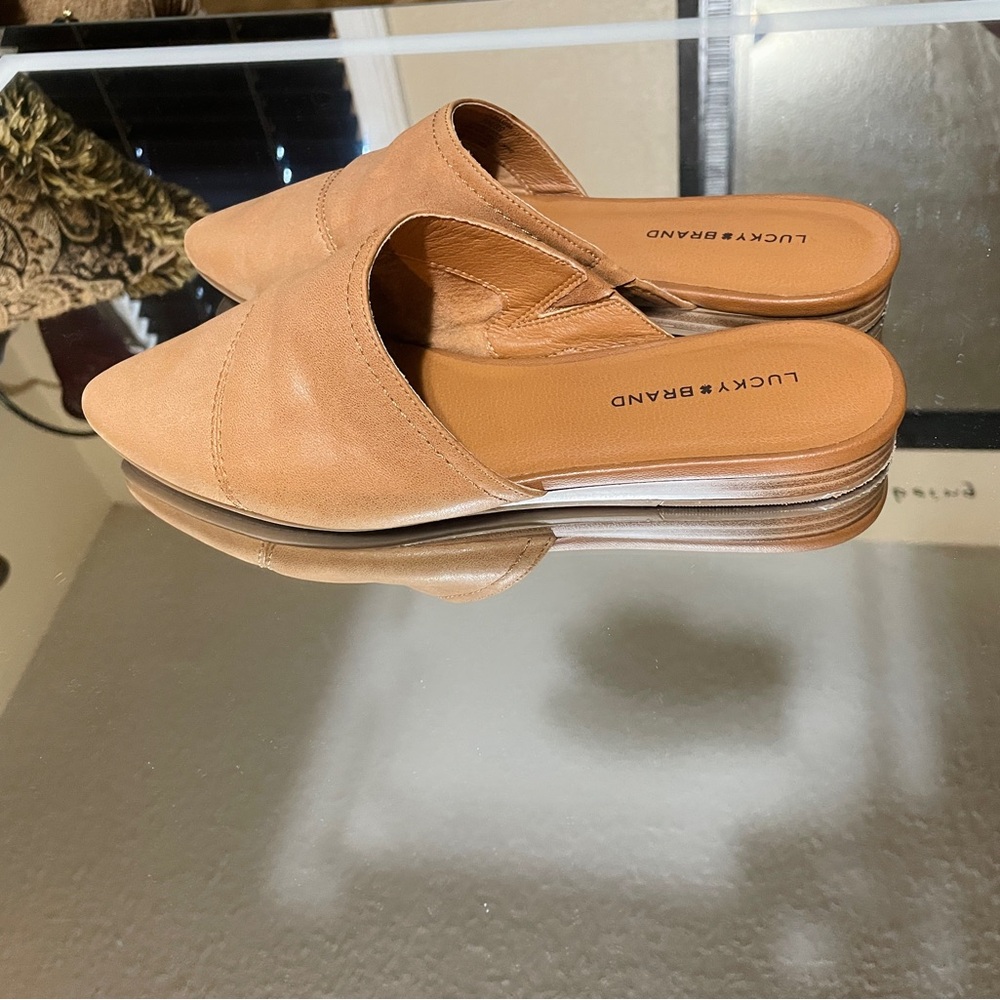 Lucky Brand Brown Women's Leather Mules
